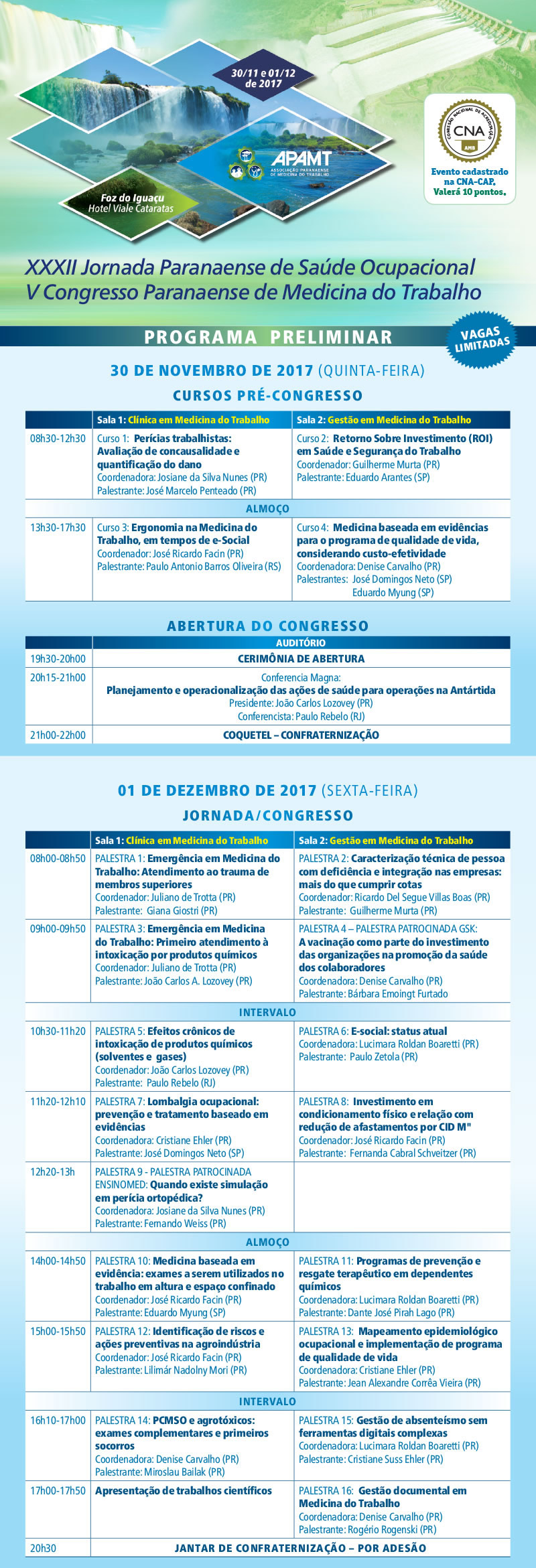 Programa&ccedil;&atilde;o do evento