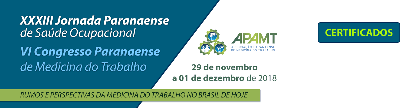 XXXIII Jornada Paranaense de Sa&uacute;de Ocupacional e VI Congresso Paranaense de Medicina do Trabalho